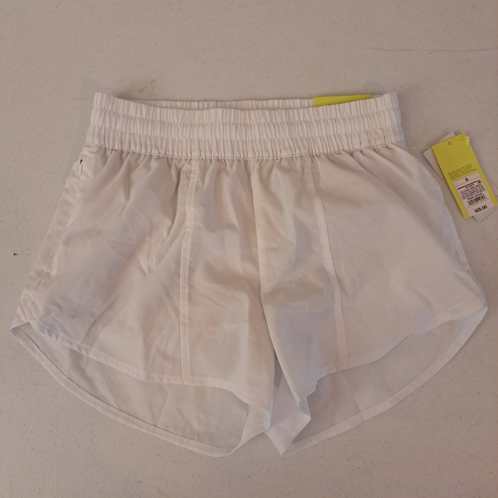 Women's Woven Mid-Rise Run Shorts 3" - All In Motion White S 1137-200-CB5